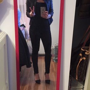 Black high waisted fitted pants